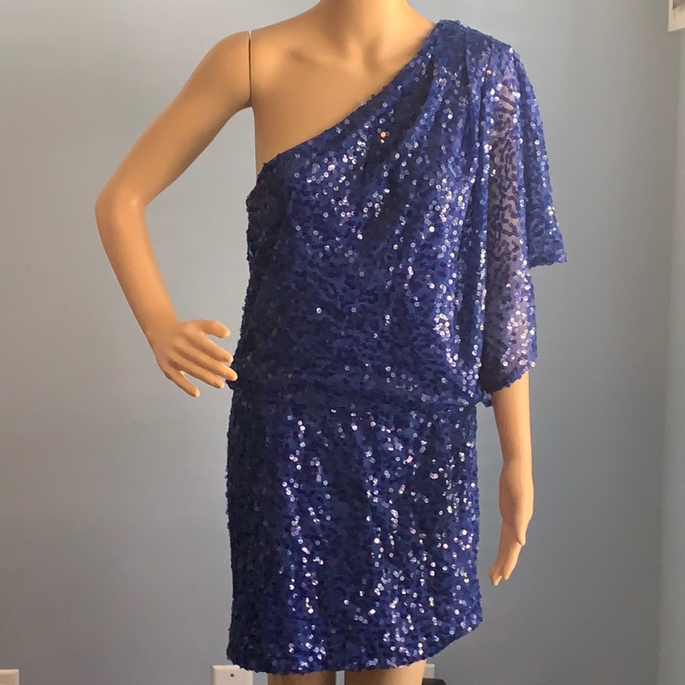 COPY - Jessica Simpson one shoulder sequin dress.